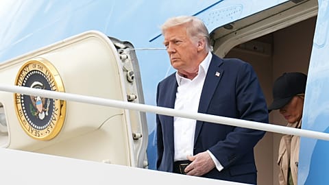 Donald Trump à San Antonio, Texas, États-Unis, le 11 juillet 2025.