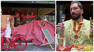 A londoni Hide étterem a Hedonism borbolttal, és Jevgenyij Csicsvarkin disszidens, a tulajdonos