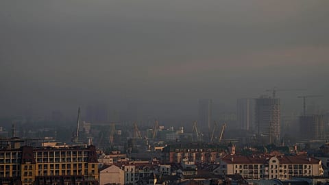Füst Kijev felett egy orosz légitámadás után