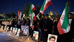 تجمع هواداران جمهوری اسلامی ایران در عراق در اعتراض به حملات اسرائیل به ایران