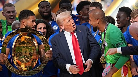 US President Donald Trump and final winners Chelsea: sport and politics suddenly collide at the Club World Cup in the USA