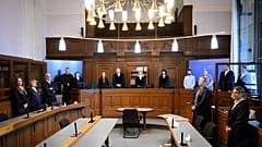 Anwälte und Richter im Landgericht Berlin, 14. Juli 2025