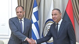 George Gerapetritis avec Taher Al Baur
