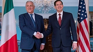 Il ministro degli Affari esteri Antonio Tajani con il segretario di Stato Usa Marco Rubio, 15/07/2025