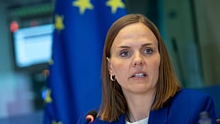 Denmark's Digital Minister Caroline Stage Olsen during a session in the European Parliament. 