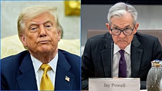 Il presidente degli Stati Uniti Donald Trump e il presidente della Fed Jerome Powell