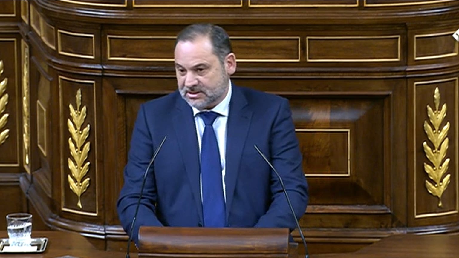 José Luis Ábalos, en una sesión plenaria del Congreso el pasado 19 de diciembre de 2023, cuando aún era diputado por el grupo parlamentario socialista.