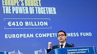 Stephane Sejourne, EU Commissioner for Industrial Strategy, speaking on the Multi Financial Framework.