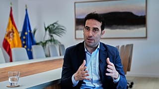 Carlos Cuerpo, en una entrevista el pasado 11 de julio por Associated Press en la sede del Ministerio de Economía de España.