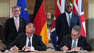Signature d'un vaste traité de coopération germano-britannique à Londres, le 17 juillet 2025.
