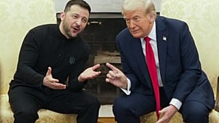 الرئيس الأمريكي دونالد ترامب يلتقي الرئيس الأوكراني فولوديمير زيلينسكي في المكتب البيضاوي بالبيت الأبيض في واشنطن، 28 فبراير/ شباط 2025.
