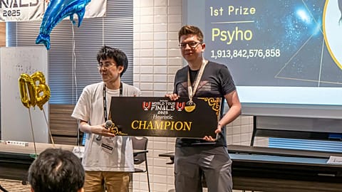 Pole Przemyslaw Debiak has won the AWTF Heuristic programming tournament. He is the only man to beat Chat GPT.