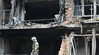 Здание в Киеве, разрушенное в результате российского удара, 21 июля 2025 года