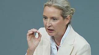 Eine Demo übertönt das Gespräch der ARD mit AfD-Chefin Alice Weidel.