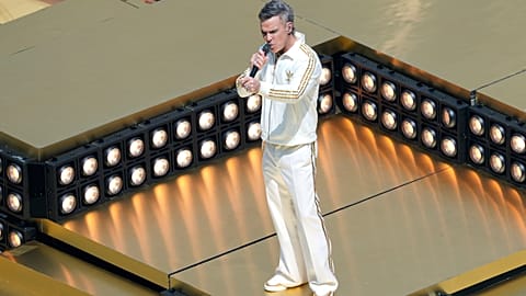 Robbie Williams trat vor dem Finale der Klub-Weltmeisterschaft zwischen Chelsea und PSG am 13. Juli 2025, in East Rutherford, New Jersey, auf.