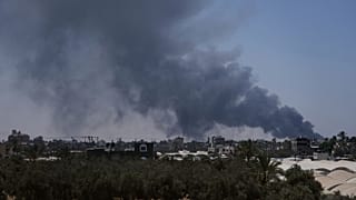دود ناشی از حمله اسرائيل به غزه