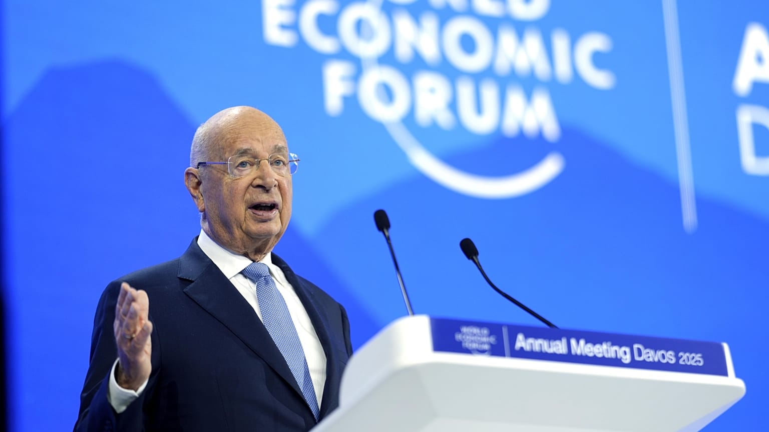 Klaus Schwab, a Világgazdasági Fórum (WEF) alapítója Davosban