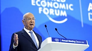 Klaus Schwab, a Világgazdasági Fórum (WEF) alapítója Davosban
