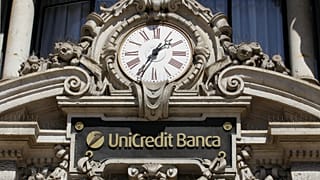 The Unicredit bank headquarters is pictured in Milan, Italy.