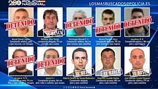 "Los 10 fugitivos más buscados" por la Policía Nacional de España