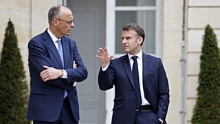 Friedrich Merz és Emmanuel Macron májusban Párizsban, az Elysée-palotában