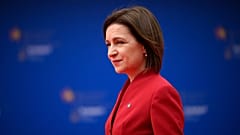 Der Präsident der Republik Moldau, Maia Sandu, trifft am 16. Mai 2025 auf dem 6. Gipfeltreffen der Europäischen Politischen Gemeinschaft in Tirana, Albanien, ein.