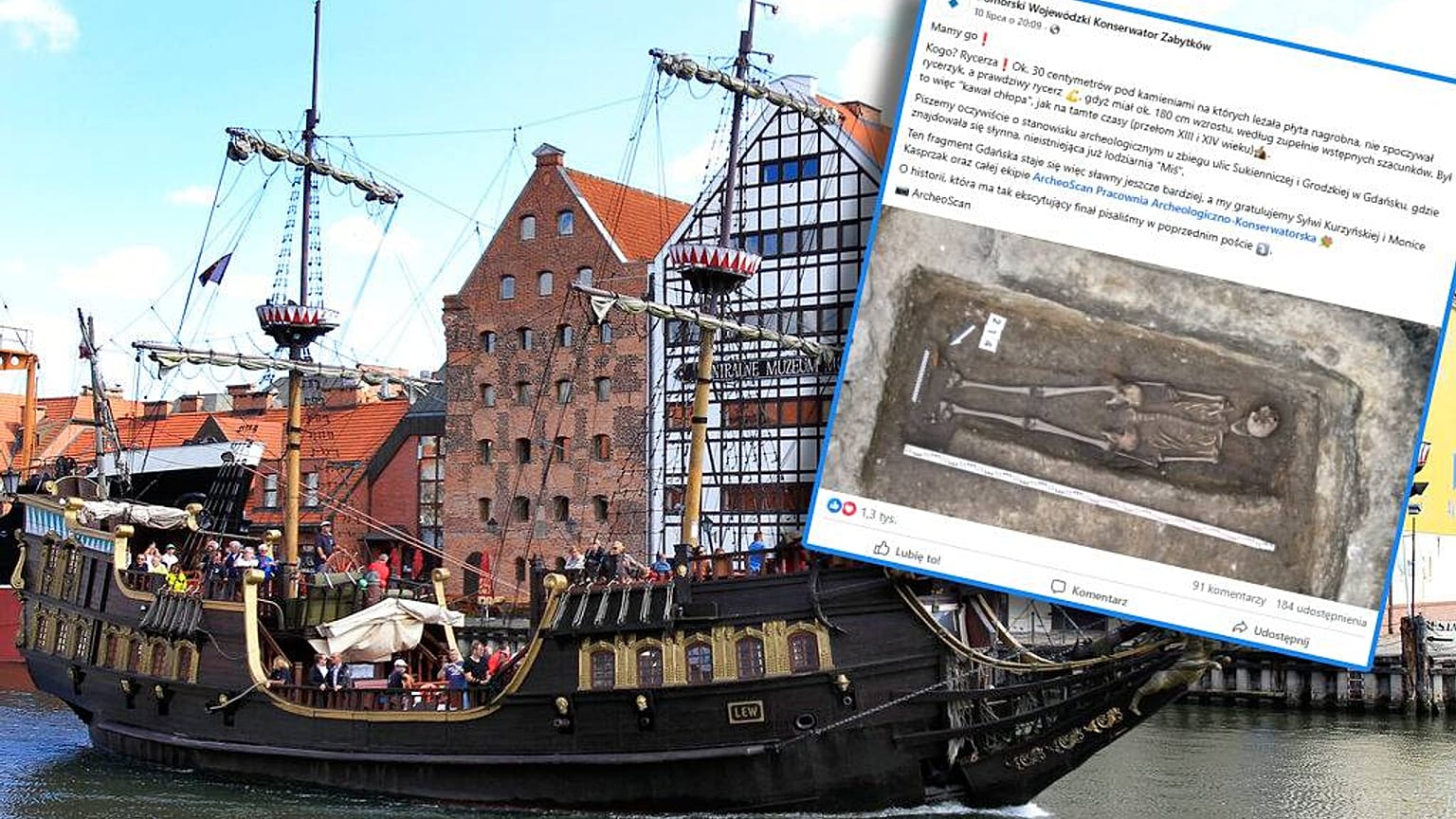 Auf diesem Archivfoto vom 6. September 2011 ist ein Touristenschiff auf der Motlawa vor den wiederaufgebauten Lagerhäusern in Danzig, Polen, zu sehen.
