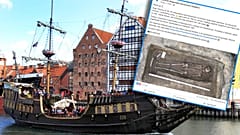 Auf diesem Archivfoto vom 6. September 2011 ist ein Touristenschiff auf der Motlawa vor den wiederaufgebauten Lagerhäusern in Danzig, Polen, zu sehen.
