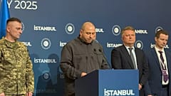 Der Sekretär des Nationalen Sicherheits- und Verteidigungsrates Rustem Umerov, der die ukrainische Delegation leitete, gab nach dem Treffen eine Pressemitteilung heraus / Mittwoch, 23. Juli 2025