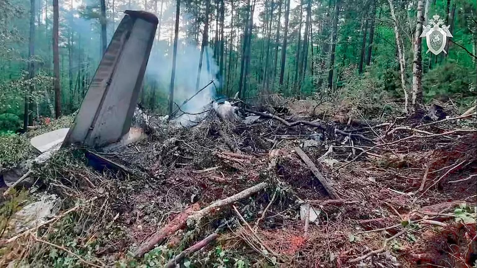 A view of the scene of the Angara Airlines crash south of Tynda, 24 July, 2025