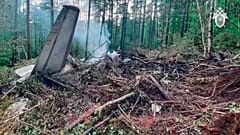 A view of the scene of the Angara Airlines crash south of Tynda, 24 July, 2025