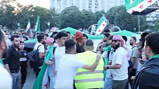 Képkocka a demonstrációról készült videóból