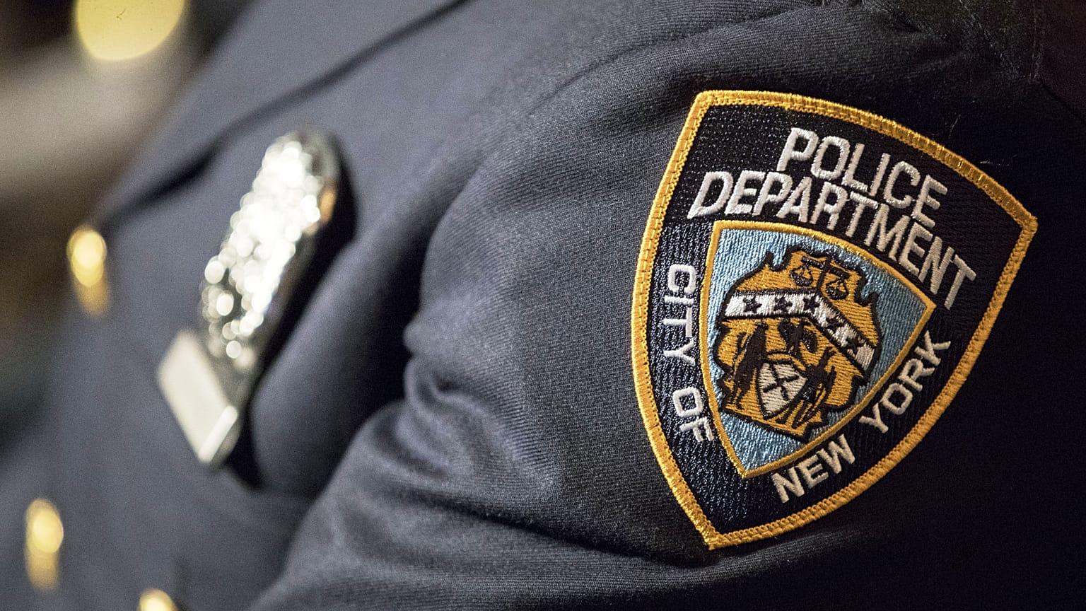 FILE: A badge of the New York City police is seen in New York, 29 June 2017