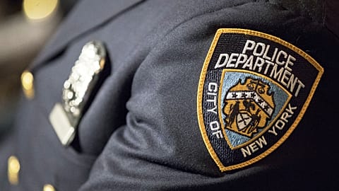 FILE: A badge of the New York City police is seen in New York, 29 June 2017