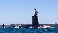 USS Minnesota (SSN-783) submarino de ataque rápido da classe Virginia ao largo da costa ocidental da Austrália, 16 de março de 2025