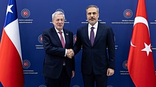 Dışişleri Bakanı Hakan Fidan, Şili Cumhuriyeti Dışişleri Bakanı Alberto van Klaveren ile Ankara'da görüştü, 9 Nisan 2025.