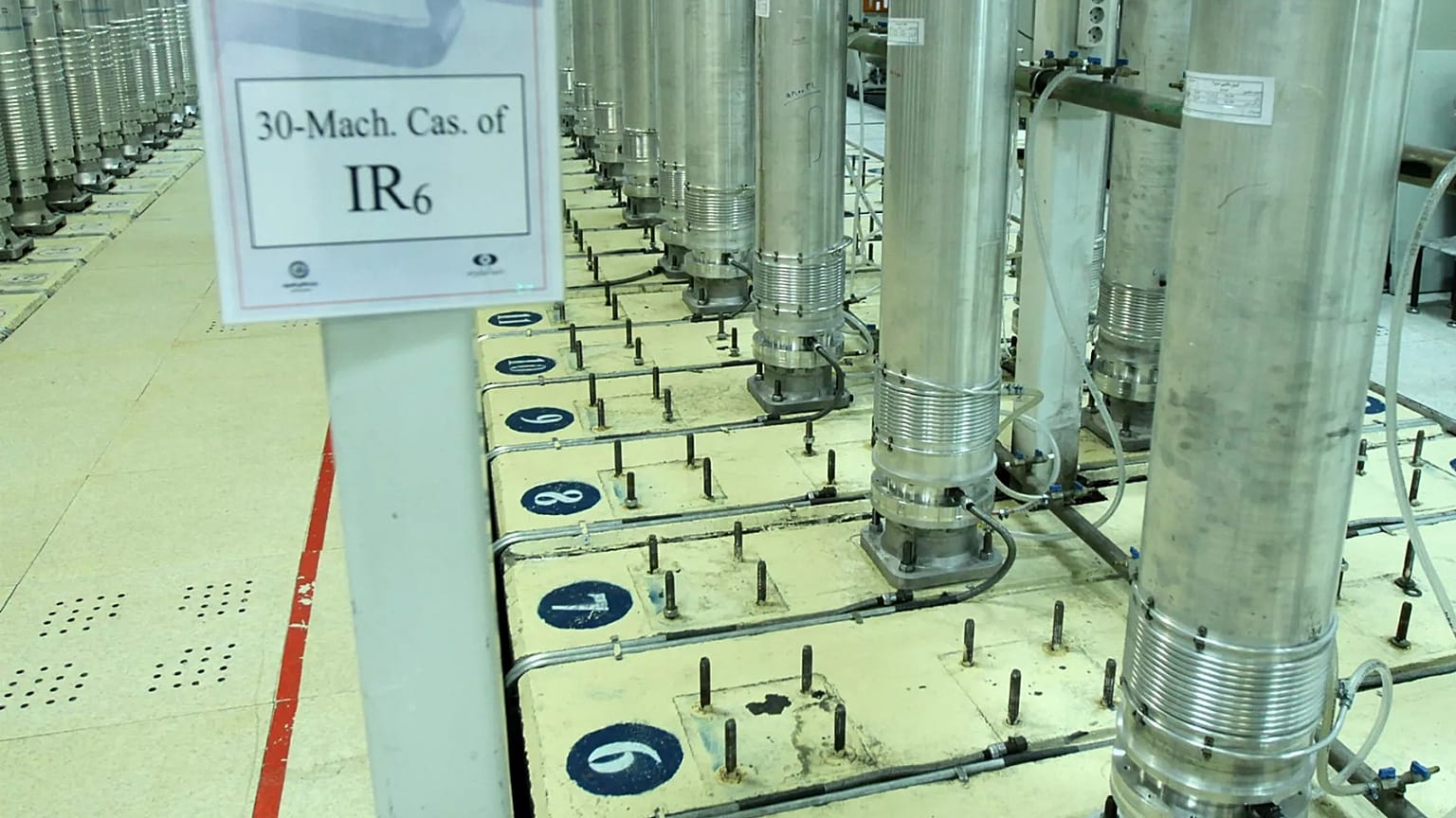 Une centrifugeuse de l'usine d'enrichissement d'uranium de Natanz, dans le centre de l'Iran, le 5 novembre 2019.