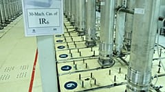 Una máquina centrifugadora en las instalaciones de enriquecimiento de uranio de Natanz, en el centro de Irán, 5 de noviembre de 2019.