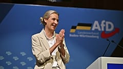 Die AfD-Vorsitzende Alice Weidel spricht auf der Landeswahlversammlung in Heilbronn, Deutschland, Samstag, 31. Mai 2025
