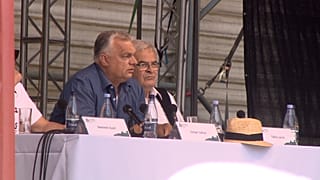 Prime Minister Viktor Orbán and László Tőkés in Tusványos