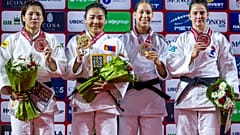 Az ulánbátori Cselgáncs Grand Slam 63 kg súlycsoportjában versenyzők, 2025. július 26.