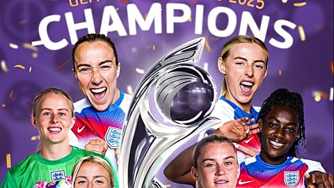 Spain after scoring the first goal of the Woman's EURO 2025 Final, 26 July 2025