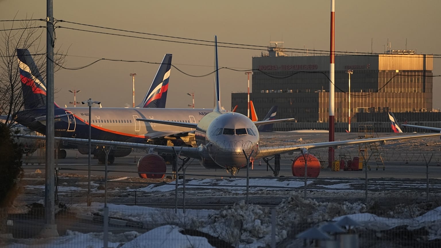 Archív fotó: Aeroflot-gépek a moszkvai Seremetyevó repülőtéren