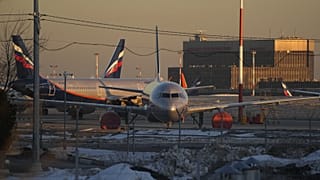 Archív fotó: Aeroflot-gépek a moszkvai Seremetyevó repülőtéren