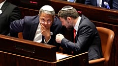 إيتامار بن غفير وبتسلئيل سموتريتش، البرلمان الإسرائيلي، القدس، الثلاثاء 15 نوفمبر 2022.