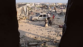 خانه بمباران‌شده در خان یونس