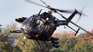 A BO105 anti-tank helicopter flies during a demonstration event held for the media by the Bundeswehr in Munster, 28 September, 2011 