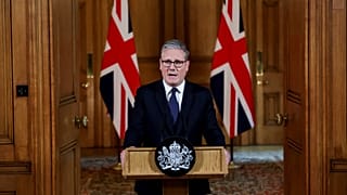 Premier Wielkiej Brytanii Keir Starmer wygłasza oświadczenie w dniu, w którym zwołano posiedzenie gabinetu w celu omówienia sytuacji w Gazie, wtorek, 29 lipca 2025 r.
