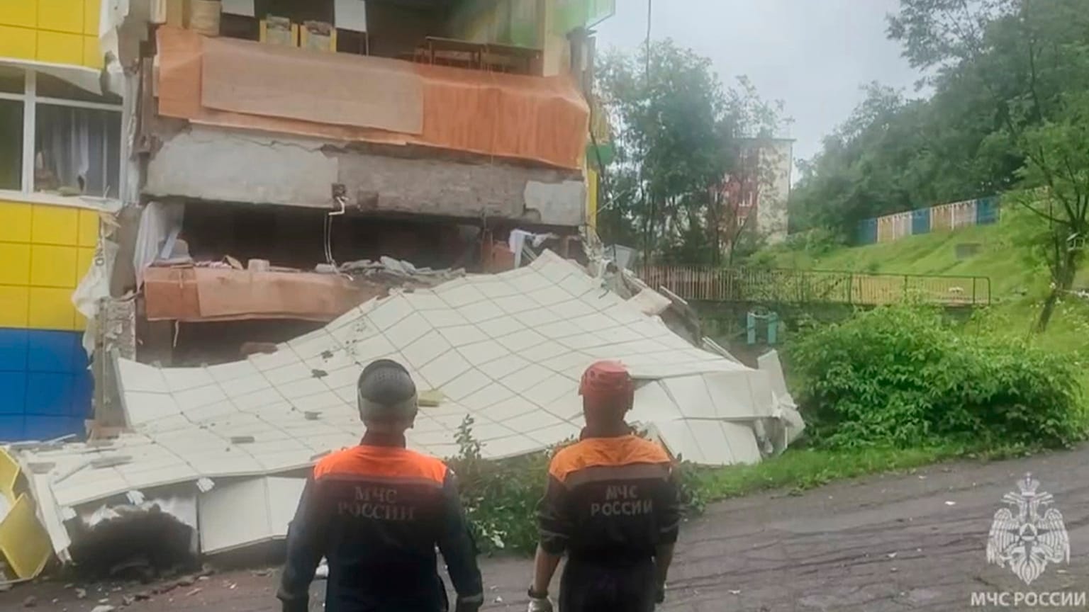 Imagens da destruição do sismo em Petropavlovsk-Kamchatsky
