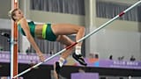 FILE: Eleanor Patterson of Australia competes in the women's high jump at the World Athletics Indoor Championships in Nanjing, 23 March 2025